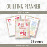 Quilt Planner Calendar Peach Green