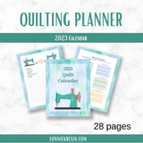 Teal Quilting Calendar and Planner
