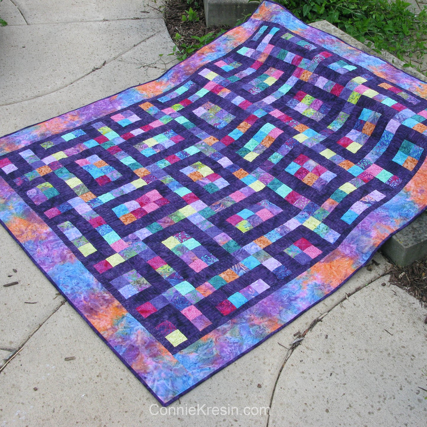 Hopscotch quilt pattern very easy to make using squares