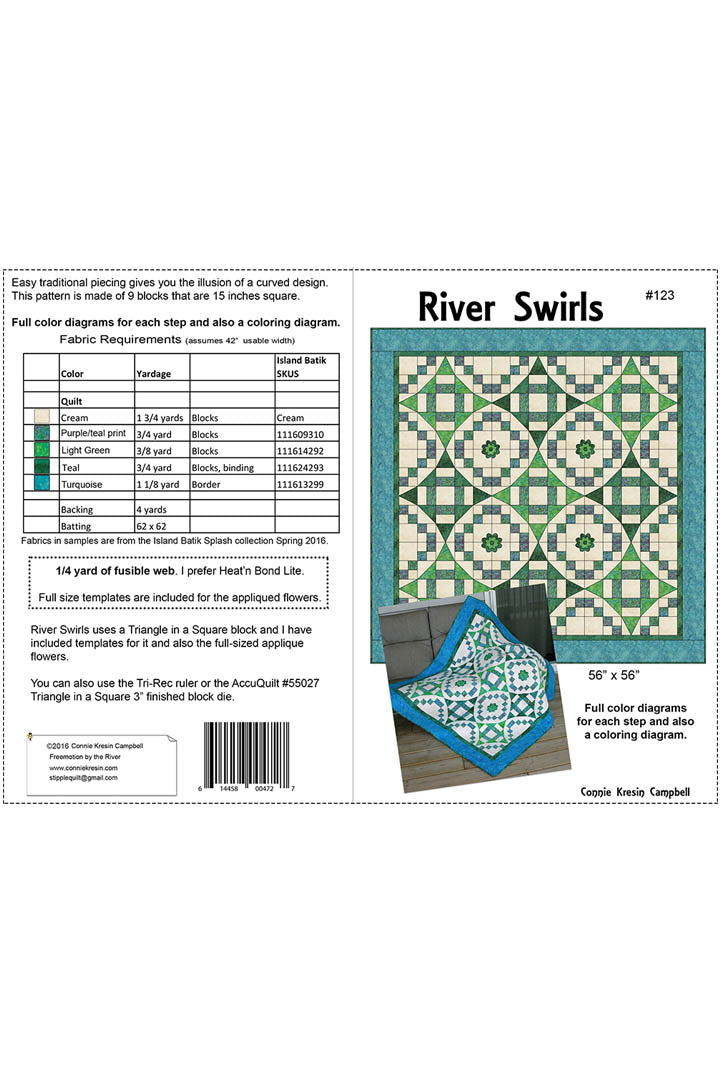 River Swirls quilt pattern