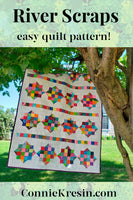 River Scraps quilt pattern in 5 different sizes