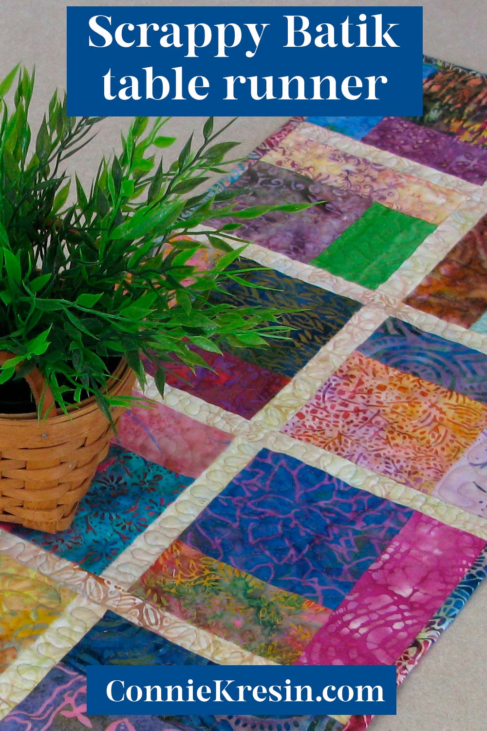 Batik Scrappy Table runner pattern