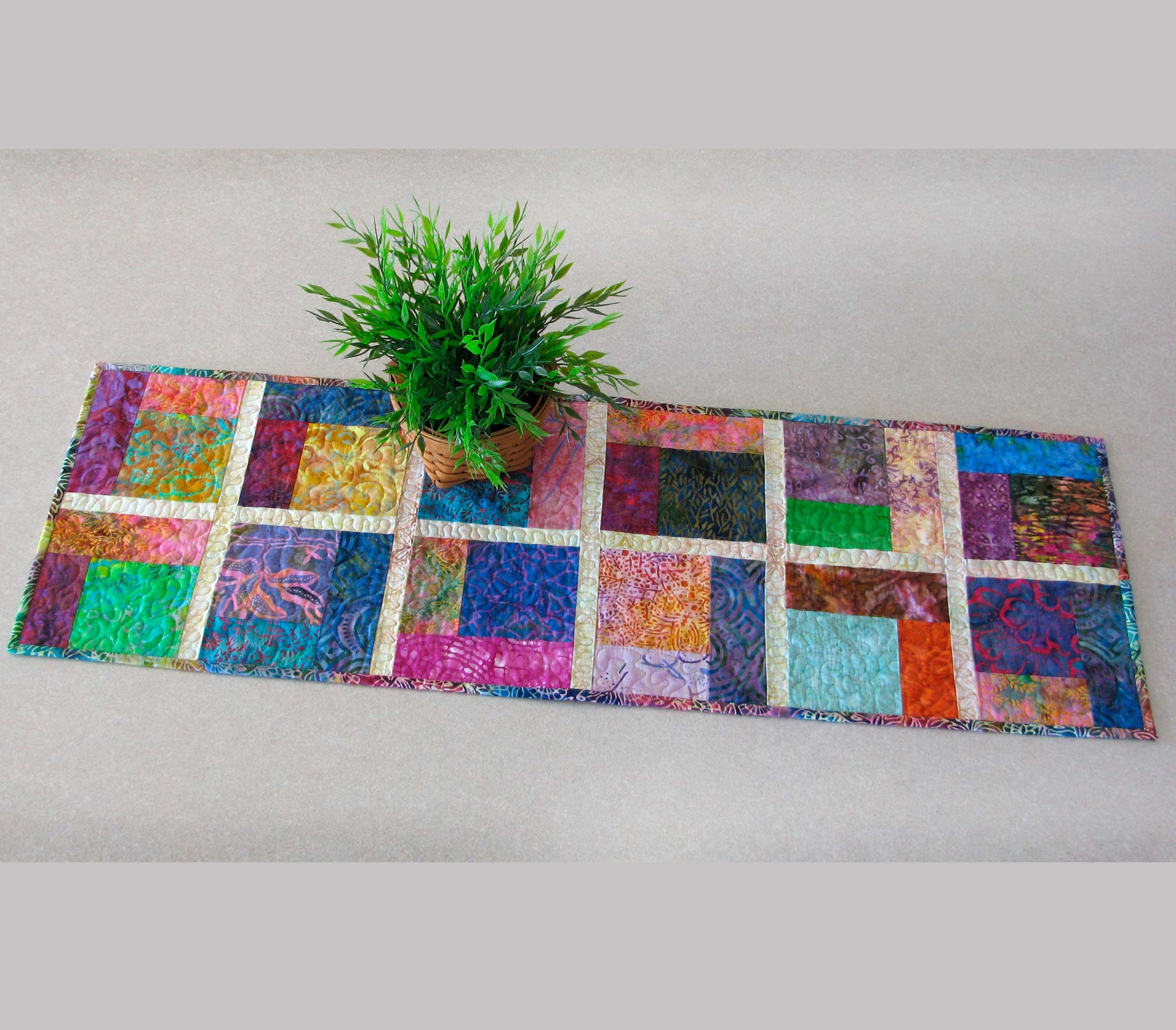 Batik Scrappy Table runner pattern