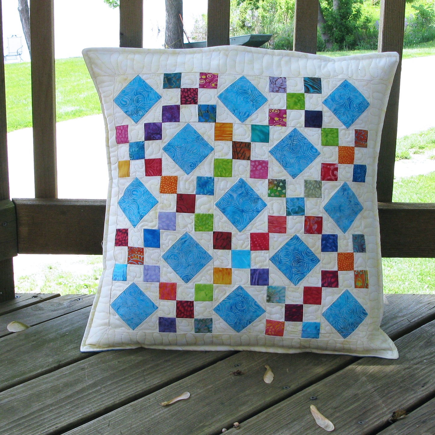 Scrappy Batik Quilt pillow