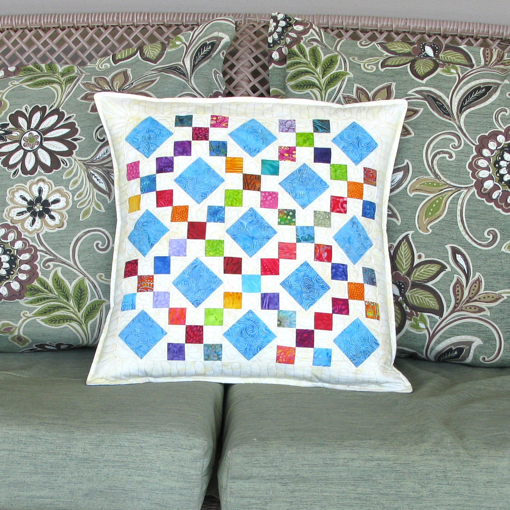 Scrappy Batik Quilt pillow