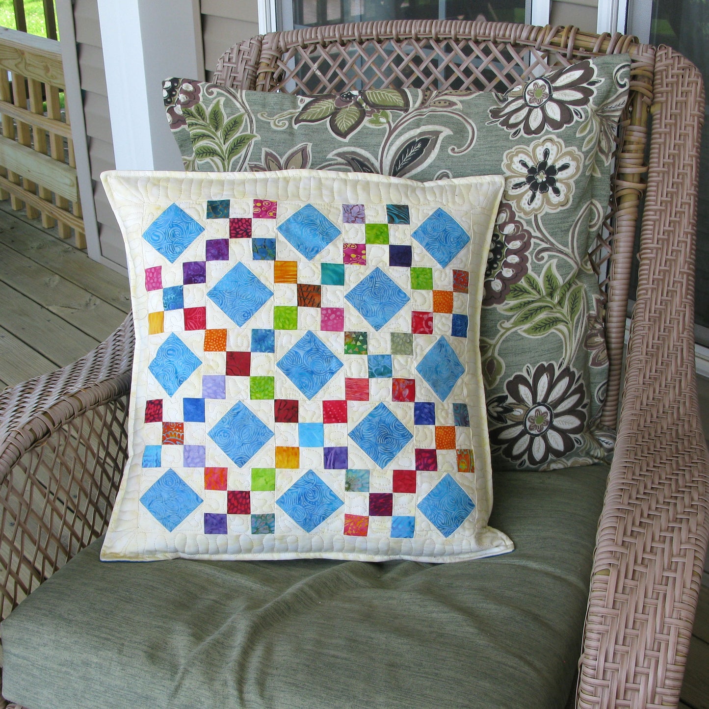 Scrappy Batik Quilt pillow