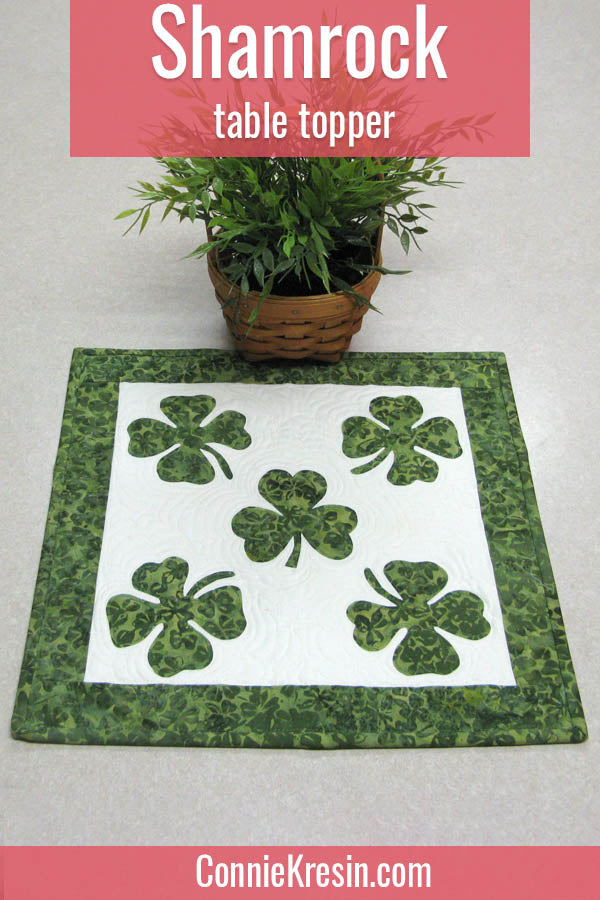 Irish Shamrock table topper tutorial