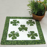 Appliqued Shamrock table topper quilt pattern