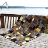 Stacks quilt pattern is digital and easy to make with fat quarters