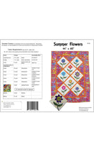 Summer flowers applique quilt with 8 full size flowers