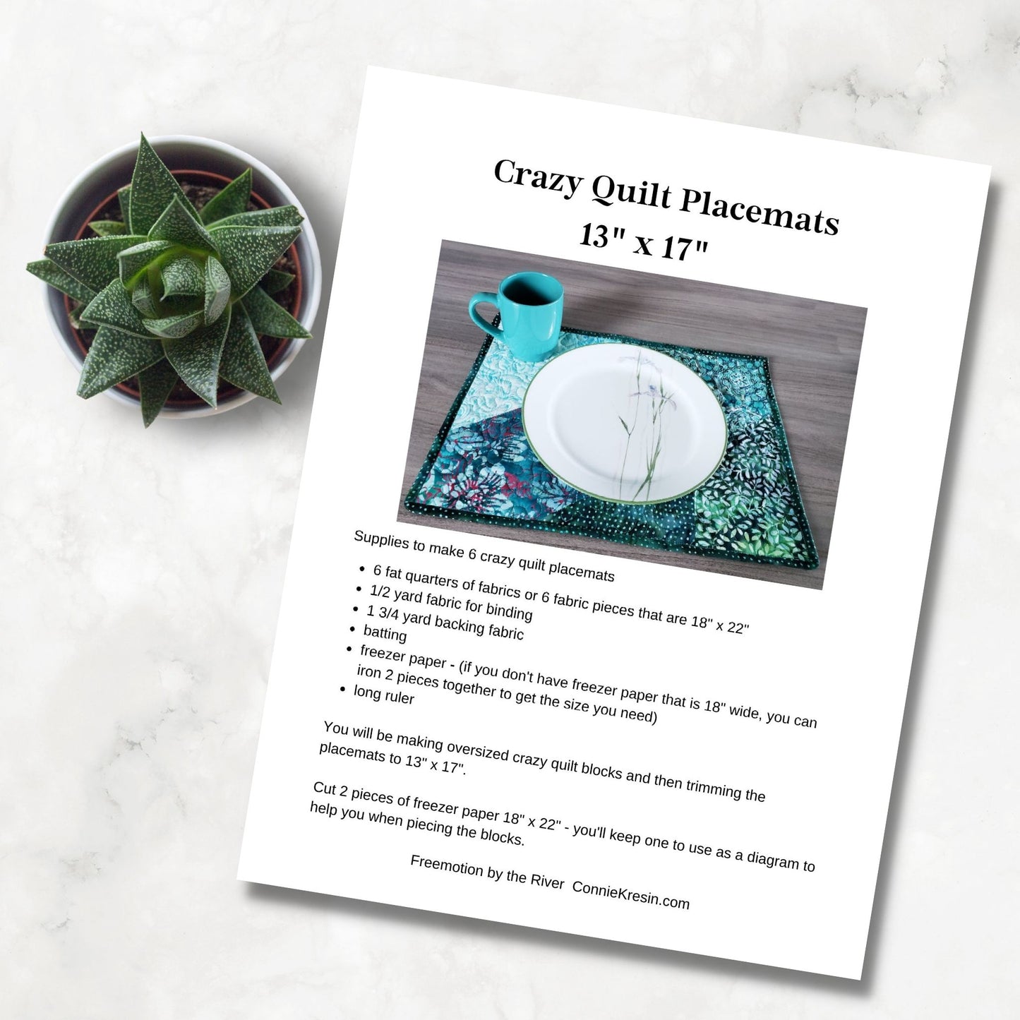 Crazy Quilt Placemats pattern