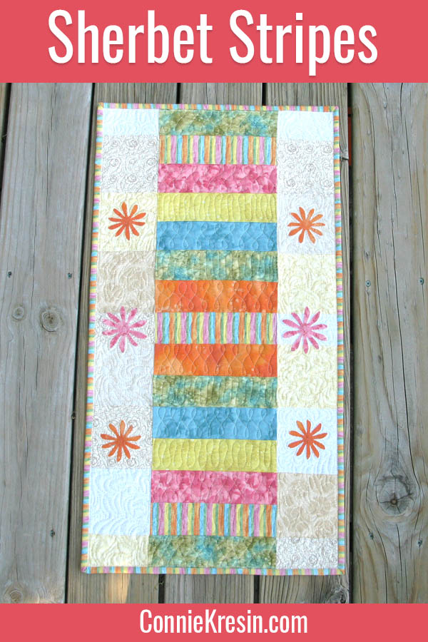 Sherbet Stripes table runner pattern