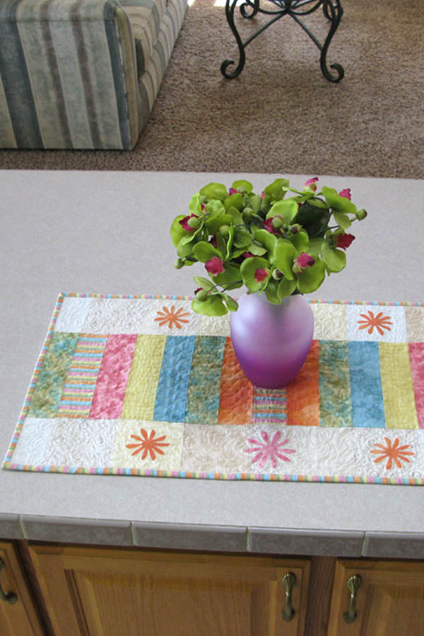 Sherbet Stripes table runner pattern