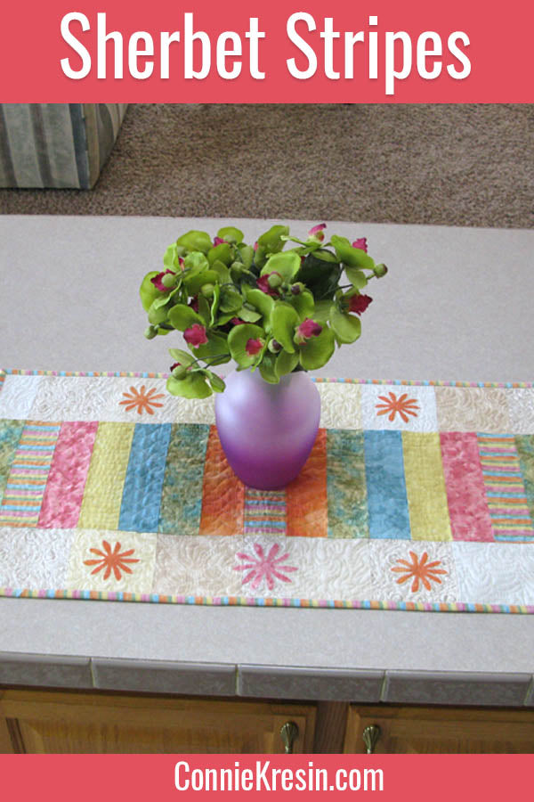 Sherbet Stripes table runner pattern